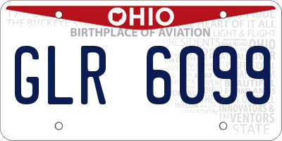 OH license plate GLR6099