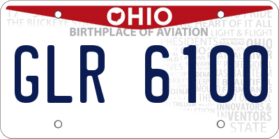 OH license plate GLR6100