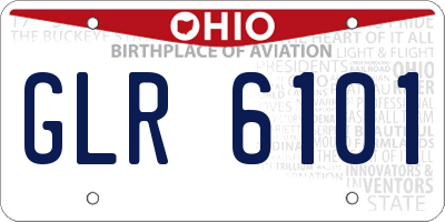 OH license plate GLR6101