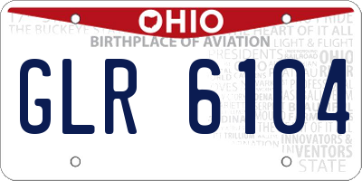 OH license plate GLR6104