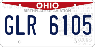 OH license plate GLR6105