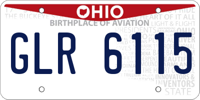 OH license plate GLR6115