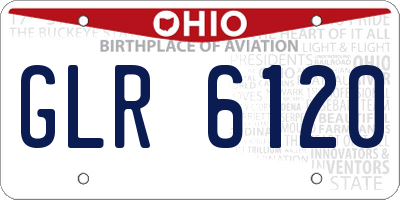 OH license plate GLR6120