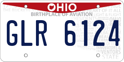 OH license plate GLR6124