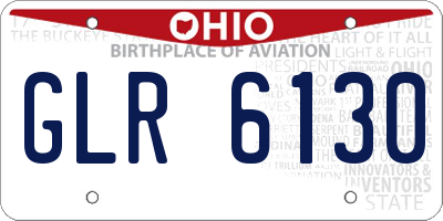 OH license plate GLR6130