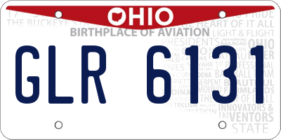 OH license plate GLR6131