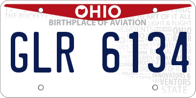 OH license plate GLR6134