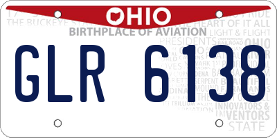 OH license plate GLR6138