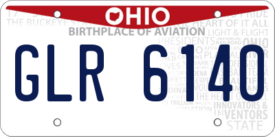 OH license plate GLR6140