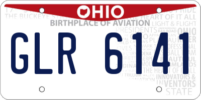 OH license plate GLR6141