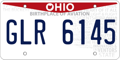 OH license plate GLR6145