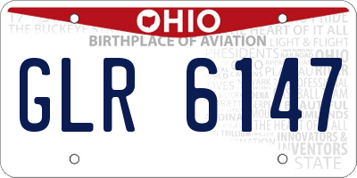 OH license plate GLR6147