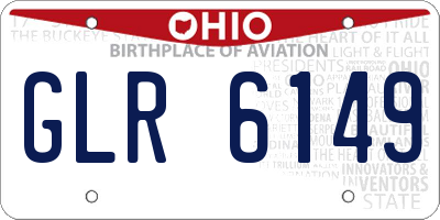 OH license plate GLR6149