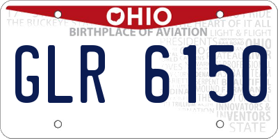 OH license plate GLR6150