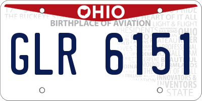 OH license plate GLR6151