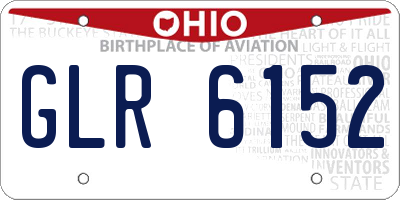 OH license plate GLR6152