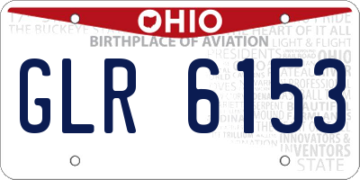 OH license plate GLR6153