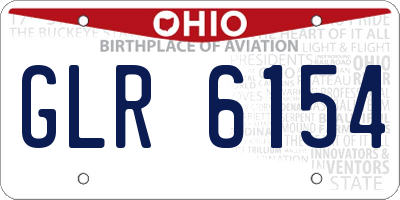 OH license plate GLR6154