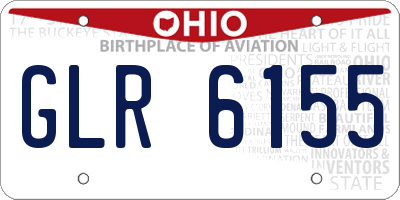 OH license plate GLR6155