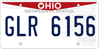 OH license plate GLR6156