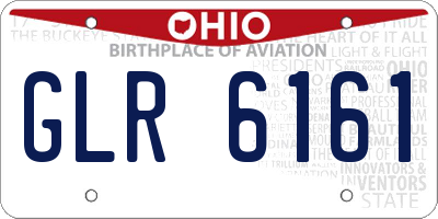 OH license plate GLR6161