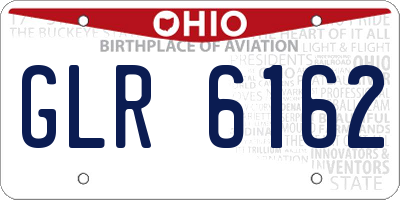 OH license plate GLR6162