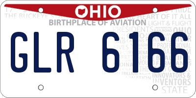 OH license plate GLR6166