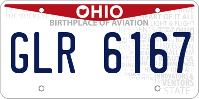 OH license plate GLR6167