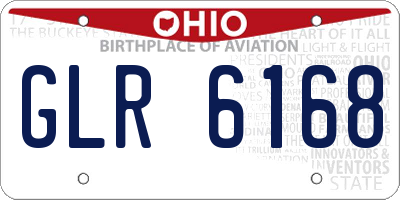 OH license plate GLR6168