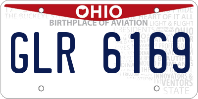 OH license plate GLR6169