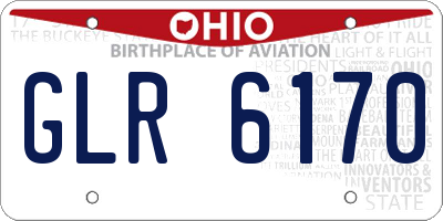 OH license plate GLR6170