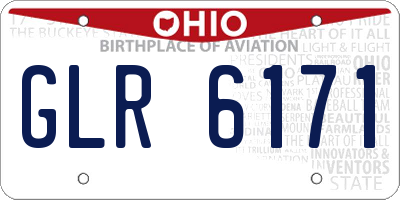 OH license plate GLR6171