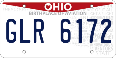 OH license plate GLR6172