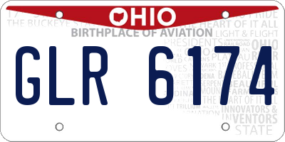 OH license plate GLR6174