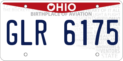 OH license plate GLR6175