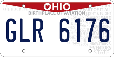 OH license plate GLR6176