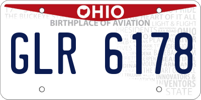 OH license plate GLR6178