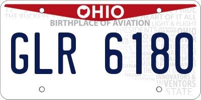 OH license plate GLR6180
