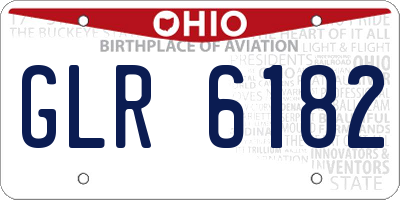 OH license plate GLR6182