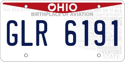 OH license plate GLR6191