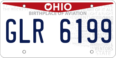 OH license plate GLR6199
