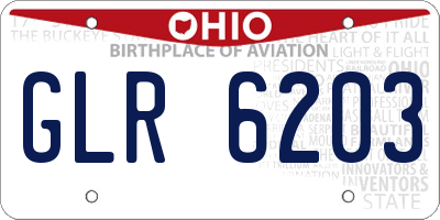 OH license plate GLR6203