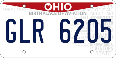 OH license plate GLR6205