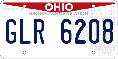 OH license plate GLR6208