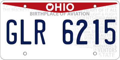 OH license plate GLR6215