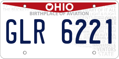 OH license plate GLR6221