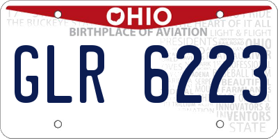 OH license plate GLR6223