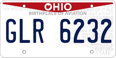 OH license plate GLR6232
