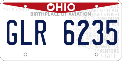OH license plate GLR6235