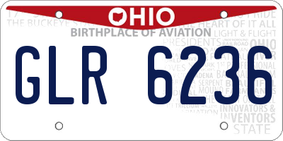 OH license plate GLR6236